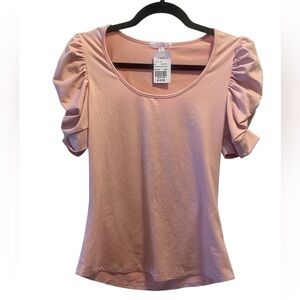 NWT - light pink ruffle sleeve shirt - a’gaci- medium